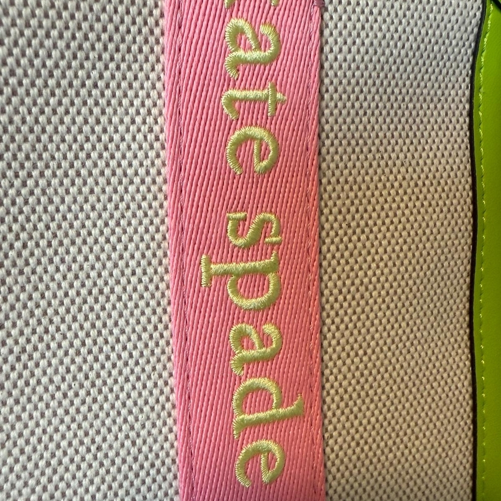 kate spade White Tote with Pink and Red Accents - Picture 2 of 5